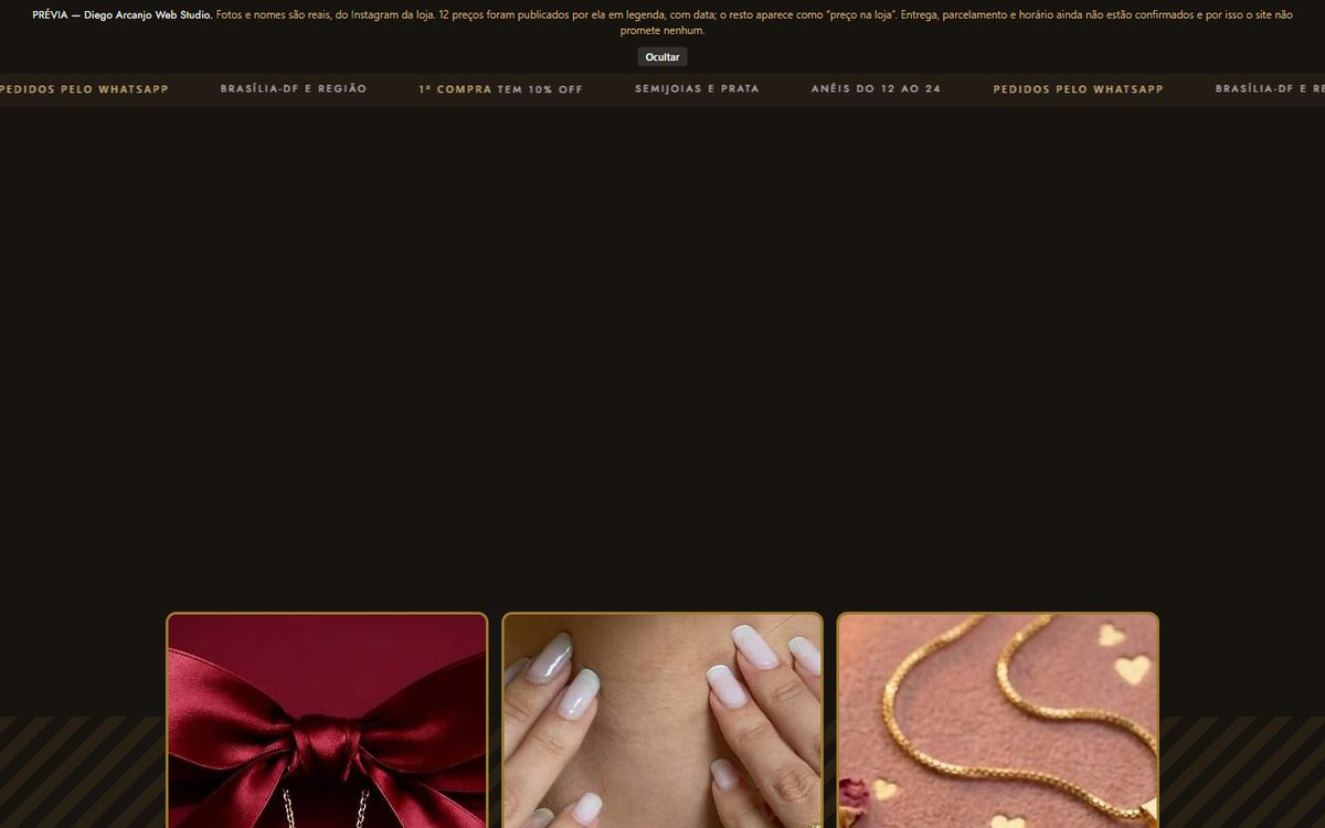 Site Sofia Mariah Joias